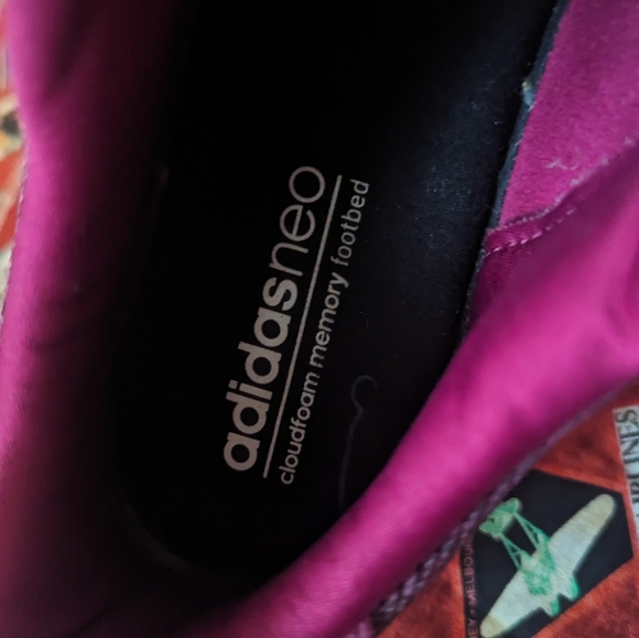 SUPER CUTE LIKE NEW WOMENS ADIDAS SIZE 9 TENNIS SHOES NEO CLOUD FOAM MEMORY - Picture 5 of 5